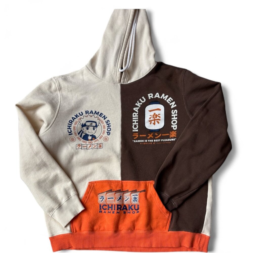 Naruto Shippuden Ichiraku Ramen Shop Color Block Hoodie Boxlunch Anime Size XL